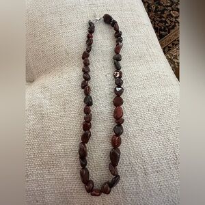 Brecciated Jasper Tumbled Beaded Necklace